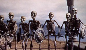 Jason and the Argonauts movie scene with fighting skeletons