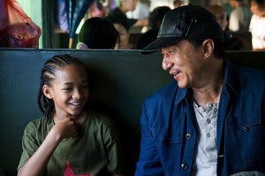 The Karate Kid movie scene with Jaden Smith and Jackie Chan