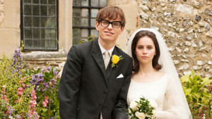 Eddie Redmayne )and Felicity Jones in The Theory of Everything