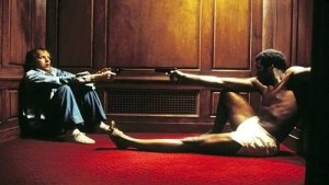 Michael Moriarty (l.) and Tony King get to know each other in Report to the Commissioner