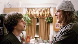 Jesse Eisenberg and Jason Segel in The End of the Tour.