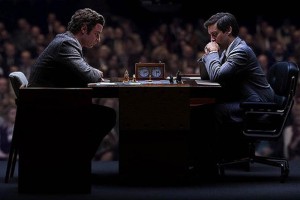 Tobey Maguire (r.) and Liev Schreiber are Fischer and Spassky in Pawn Sacrifice. 