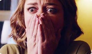 Sarah Hyland is scared in Satanic
