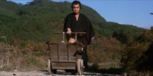Tomisaburo Wakayama and Akihiro Tomikawa in the Lone Wolf and Cub and series